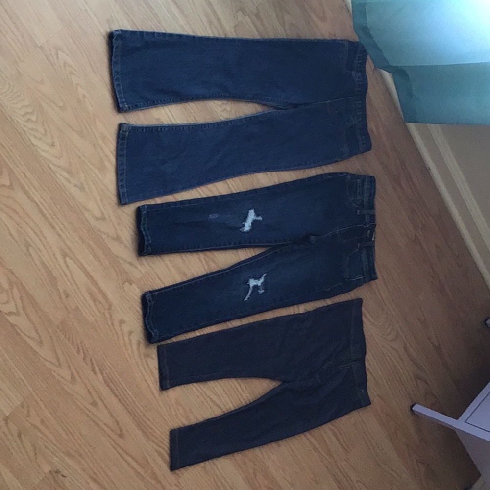 Set of Dark Blue Jeans